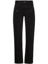 Y/PROJECT HIGH WAISTED JEANS WITH CHAPS,JEAN7S11T312538649