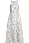 ZIMMERMANN WOMAN FLORAL-PRINT LINEN MIDI DRESS IVORY,US 12789547614798480