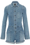 RTA WOMAN DENIM PLAYSUIT MID DENIM,US 7789028784214733