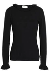 ZIMMERMANN Ruffle-trimmed cotton sweater,US 12789547614253915