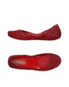 MELISSA MELISSA + CAMPANA WOMAN BALLET FLATS RED SIZE 8 PVC - POLYVINYL CHLORIDE