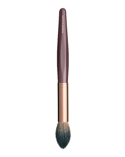 Charlotte Tilbury Powder & Sculpt Brush In Rose Gold & Night Crimson