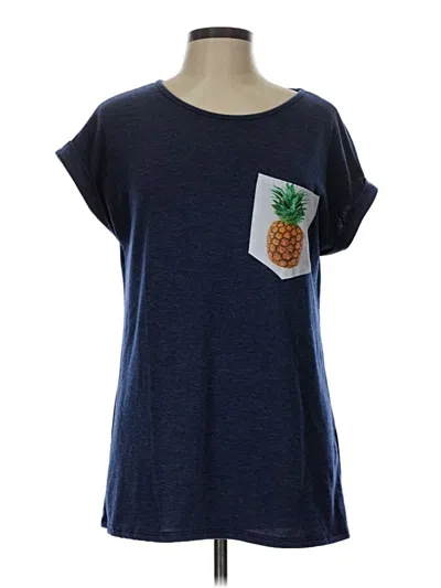 Pre-owned 12pm By Mon Ami Short Sleeve T-shirt In Blue