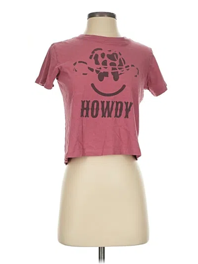 Pre-owned 12pm By Mon Ami Short Sleeve T-shirt In Burgundy