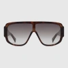 12pm Studios Aspen Shield Sunglasses In Brown