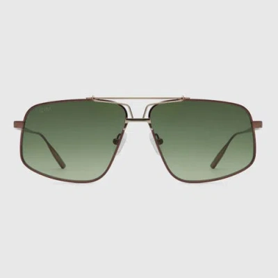 12pm Studios Havana Metal Sunglasses In Green