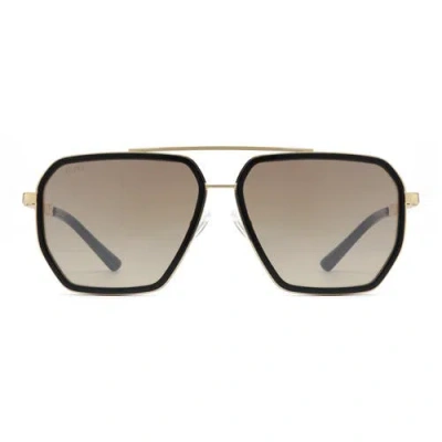 12pm Studios Lagos Metal Sunglasses In Brown