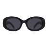 12pm Studios Milan Oval Sunglasses In Black