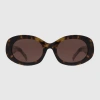 12pm Studios Milan Oval Sunglasses In Brown