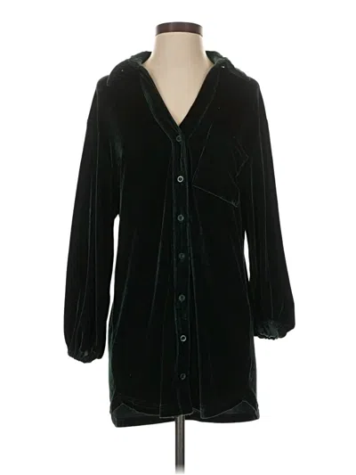 Pre-owned 12th Tribe 3/4 Sleeve Blouse In Black