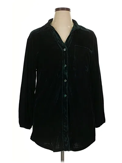 Pre-owned 12th Tribe 3/4 Sleeve Blouse In Black