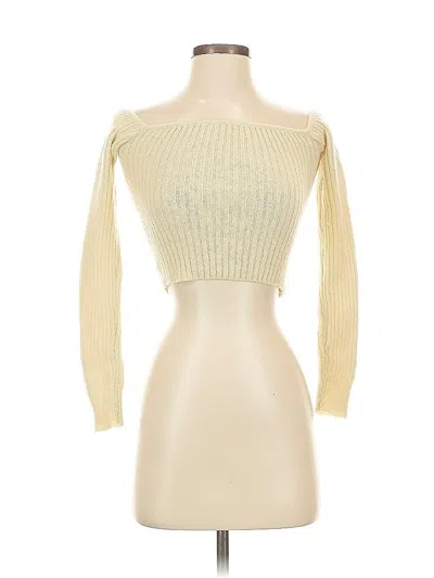 Pre-owned 12th Tribe Cardigan Sweater In White