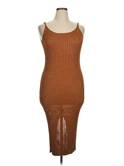 Pre-owned 12th Tribe Casual Dress In Brown