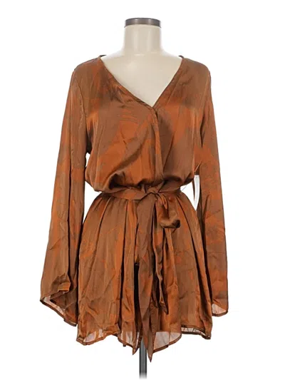 12th Tribe Casual Dress In Brown
