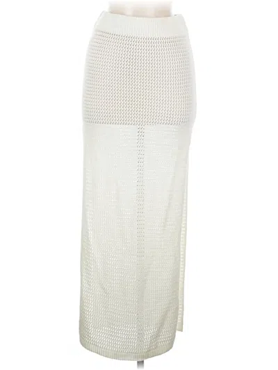 Pre-owned 12th Tribe Casual Skirt In Ivory