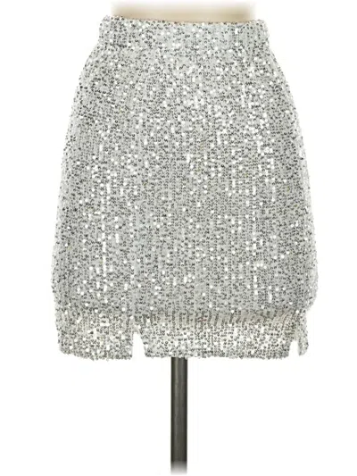 Pre-owned 12th Tribe Casual Skirt In Silver