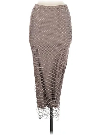 Pre-owned 12th Tribe Casual Skirt In Silver