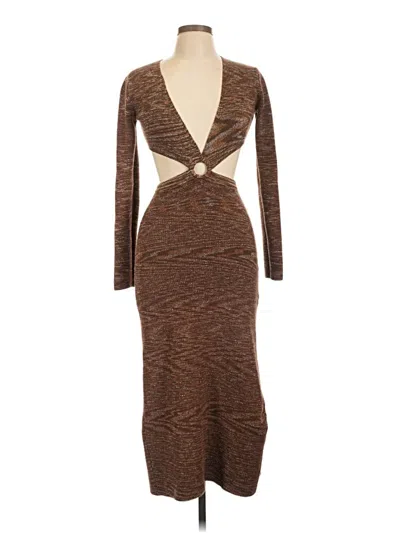 Pre-owned 12th Tribe Cocktail Dress In Brown