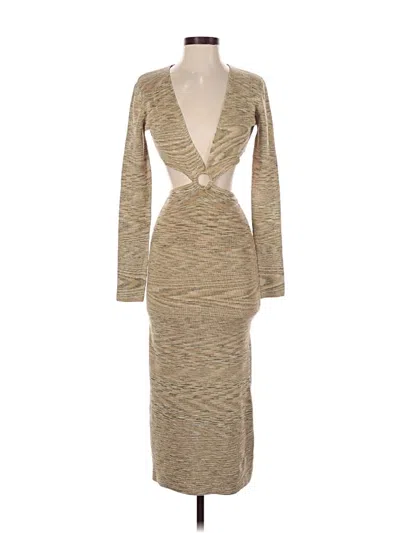 Pre-owned 12th Tribe Cocktail Dress In Tan