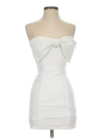Pre-owned 12th Tribe Cocktail Dress In White