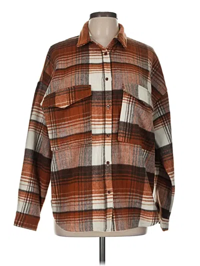 Pre-owned 12th Tribe Fleece Jacket In Brown