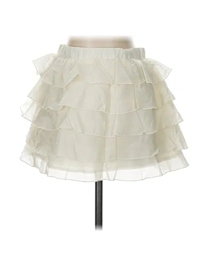 Pre-owned 12th Tribe Formal Skirt In Ivory