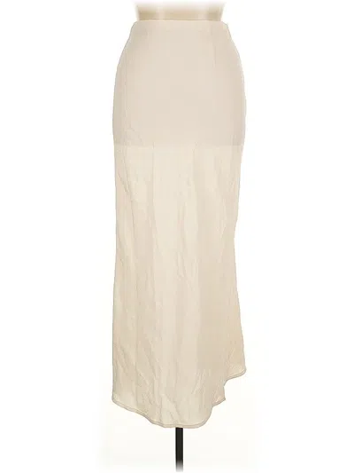Pre-owned 12th Tribe Formal Skirt In White