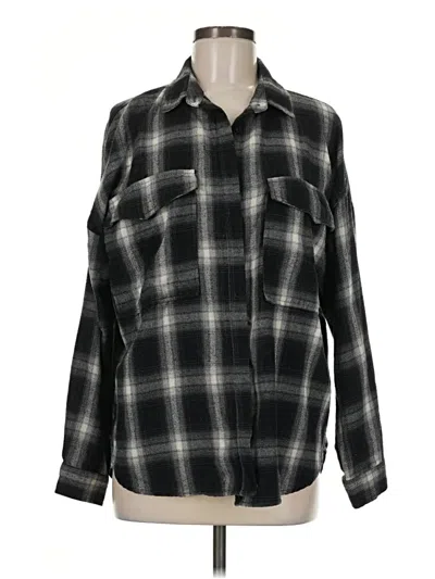 Pre-owned 12th Tribe Long Sleeve Blouse In Black