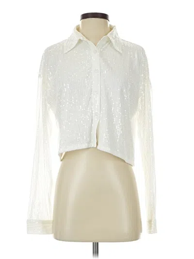 Pre-owned 12th Tribe Long Sleeve Blouse In Ivory