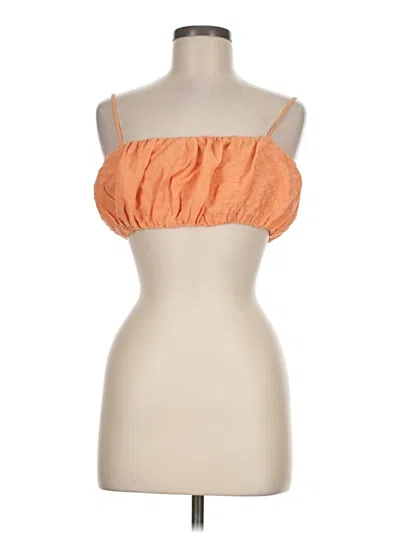 Pre-owned 12th Tribe Sleeveless Blouse In Orange