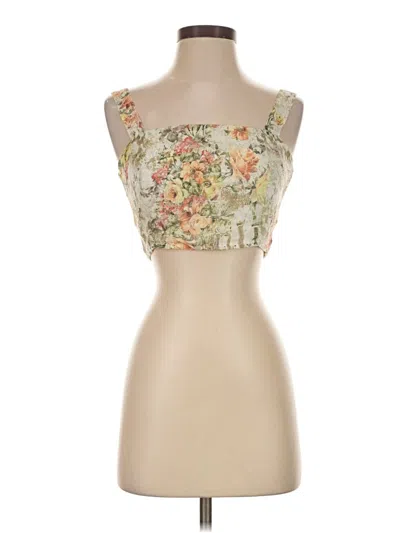 Pre-owned 12th Tribe Sleeveless Blouse In Tan