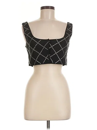 Pre-owned 12th Tribe Sleeveless Top Black Square Neckline Tops