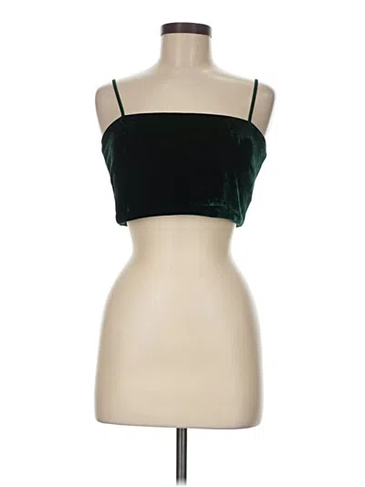 Pre-owned 12th Tribe Sleeveless Top Green Strapless Neckline Tops