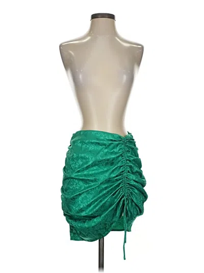Pre-owned 12th Tribe Sleeveless Top Green Strapless Neckline Tops
