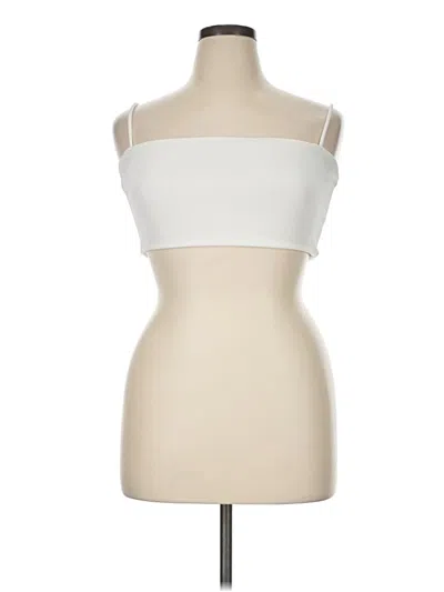 Pre-owned 12th Tribe Sleeveless Top Ivory Strapless Neckline Tops