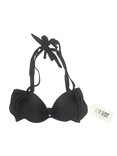 Pre-owned 12th Tribe Swimsuit Top Black Swimwear
