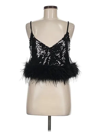 12th Tribe Tank Top Black Halter Neckline Tops