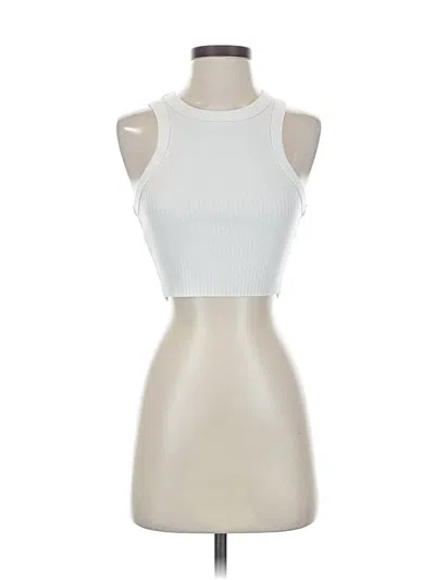 Pre-owned 12th Tribe Tank Top White Halter Neckline Tops