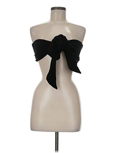 Pre-owned 12th Tribe Tube Top Black Strapless Neckline Tops