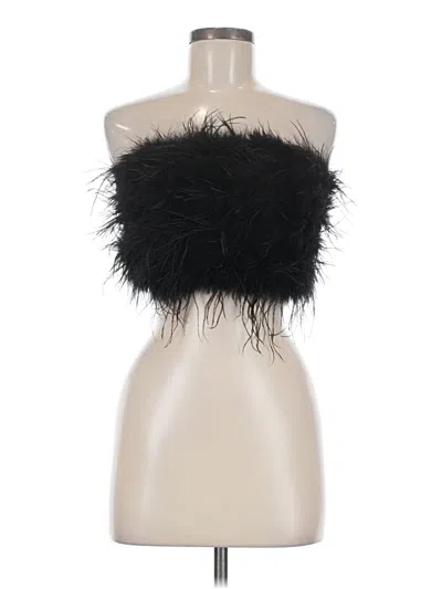 Pre-owned 12th Tribe Tube Top Black Strapless Neckline Tops