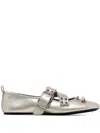 13 09 Sr Tonic Ballet Flats In Silver