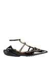 13 09 Sr Woman Ballet Flats Black Size 10 Leather In Black