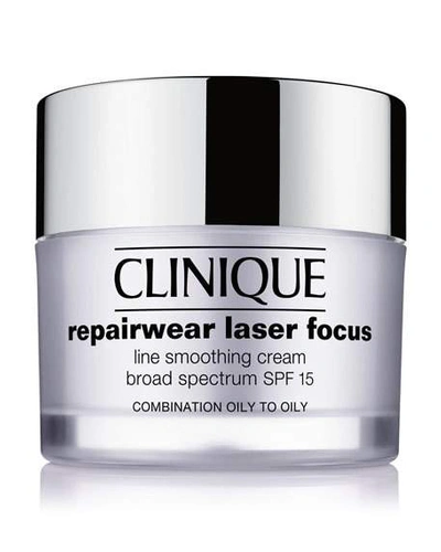 Clinique Repairwear Laser Focus Line Smoothing Cream Broad Spectrum Spf 15 For Combination Oily To Oily Skin In No Colour