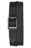 Rodd & Gunn Cornonet Crescent Leather Belt In Nero