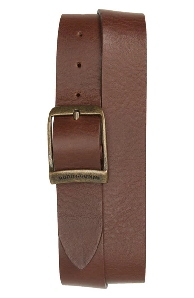 Rodd & Gunn Cornonet Crescent Leather Belt In Mud