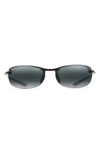 Maui Jim Makaha 63mm Polarized Round Sunglasses In Black