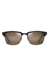 Maui Jim Kawika 54mm Polarizedplus®2 Rectangular Sunglasses In Bronze Polar