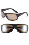 Maui Jim Polarized Polarized Sunglasses, 419 Haleakala In Matte Black/ Hcl Bronze