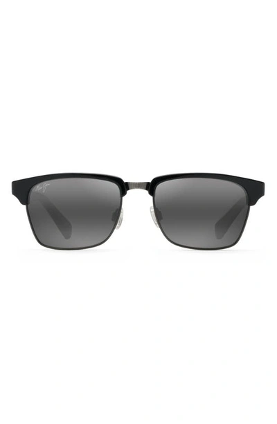 Maui Jim Men's Kawika 54mm Square Sunglasses In Black Grey