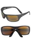 Maui Jim Polarized Polarized Sunglasses, 419 Haleakala In Matte Black